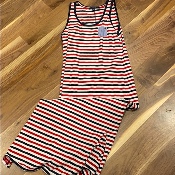tommy hilfiger red white and blue dress